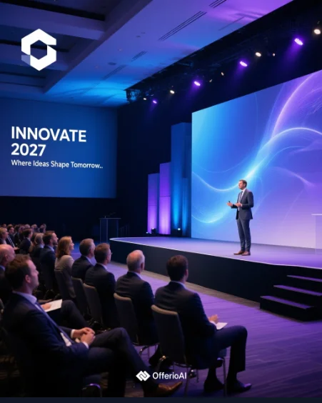 The same image with logo, headline and tagline applied